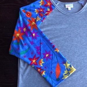 LuLaRoe Randy Floral Baseball T